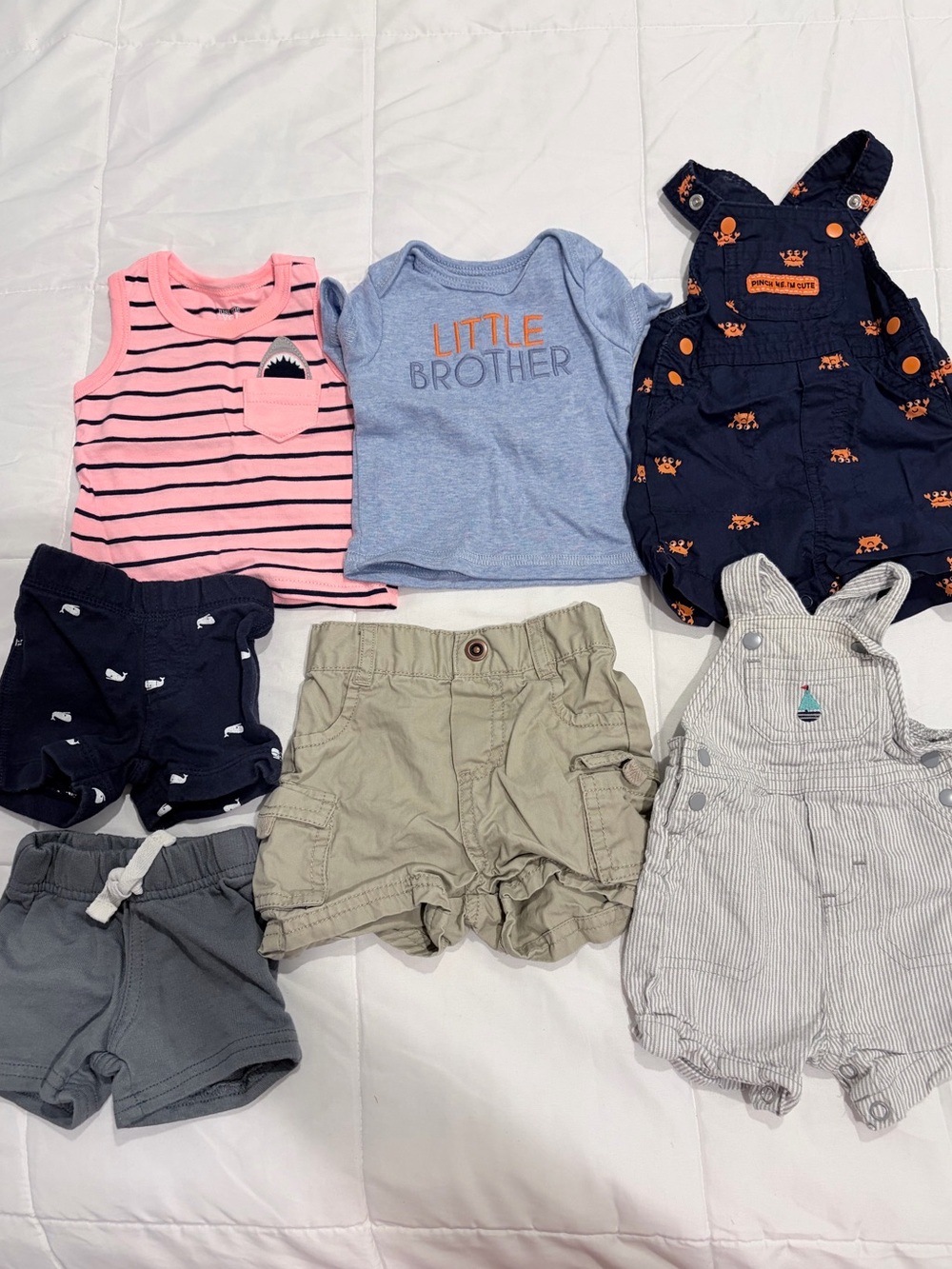 Newborn Summer Outfit Bundle – Carter’s, Circo & Just One You Overalls